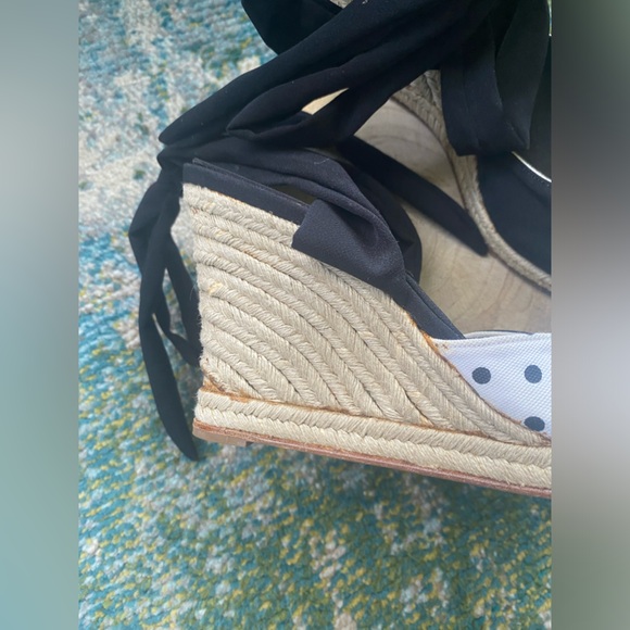 Vintage Y2K Té Casan G’auluce Seldi black white polka dot espadrilles, EU 37 - Picture 4 of 16